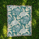Sea Turtle Pattern Woven Throw Blanket