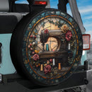 Sewing Machine Stained Glass Jeep Car Spare Tire Cover