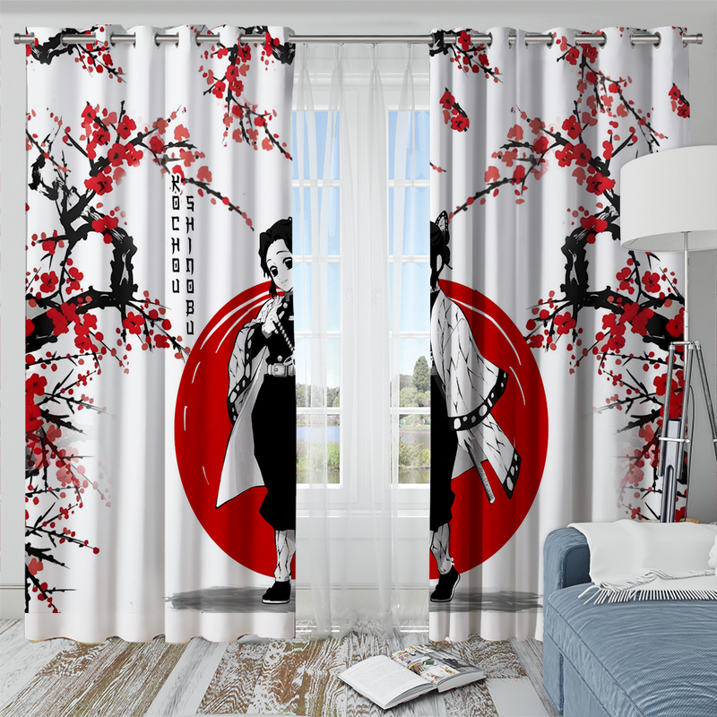 Shinobu Demon Slayer Anime Japan Style Window Curtain