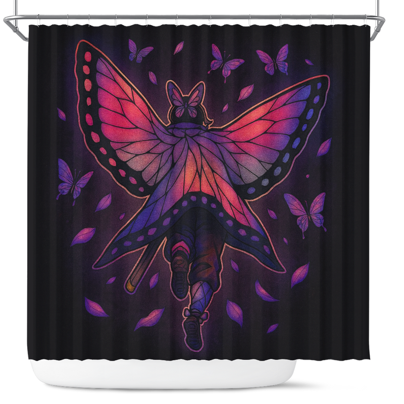 Shinobu Butterfly Demon Slayer Shower Curtain