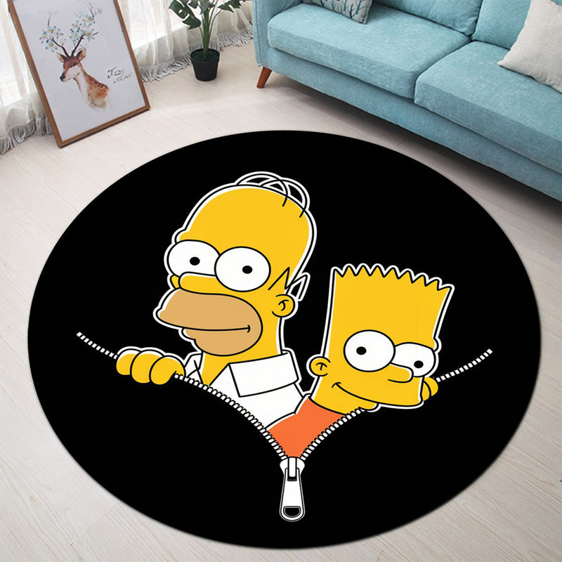The Simpson Family Zipper Round Rug