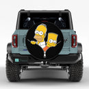 Simpsons Unzipped Jeep Car Spare Tire Cover
