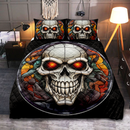 Skull Stained Glass Quilt Bed Sets