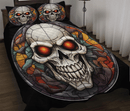 Skull Stained Glass Quilt Bed Sets