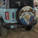 Cowboy Skull Skeleton Drinking Beer Stained Glass Jeep Car Spare Tire Cover