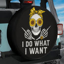 Skull Do What I Want Jeep Girl Sunflower Car Spare Tire Cover