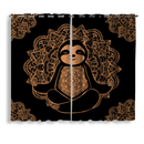 Sloth Yoga Mandala Window Curtain