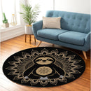 Sloth Mandala Round Rug