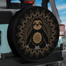 Mandala Meditating Sloth Yoga Jeep Car Spare Tire Cover