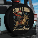 Sloth Sorry Santa Raccoon I Have Been Feral Car Spare Tire Cover