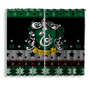 Slytherin Green Christmas Window Curtain