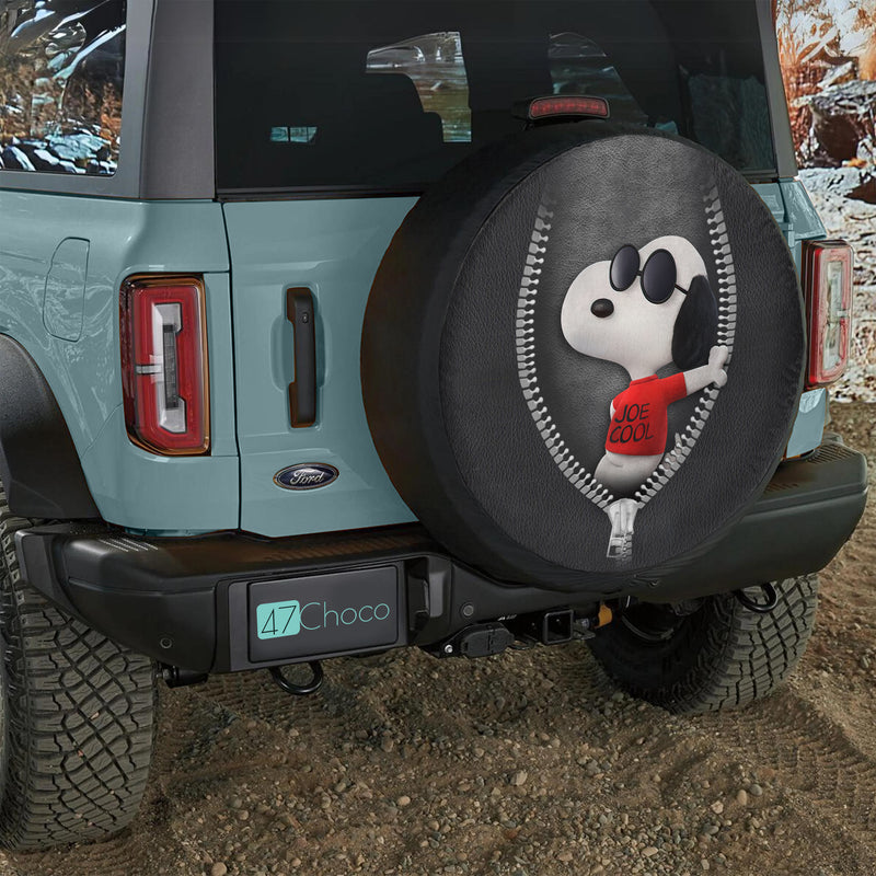 Snoopy Zipper Design Jeep Car Spare Tire Cover