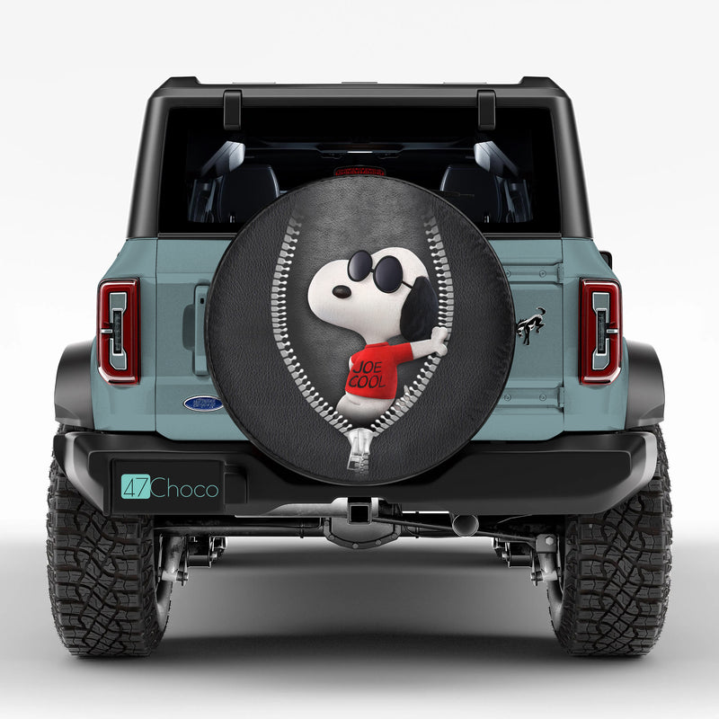 Snoopy Zipper Design Jeep Car Spare Tire Cover