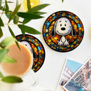Snoopy Stained Glass Decor Coaster - Gift Idea