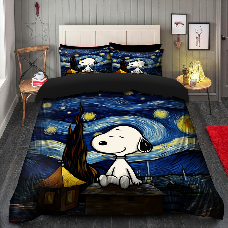 Snoopy Starry Night Camping Bedding Set