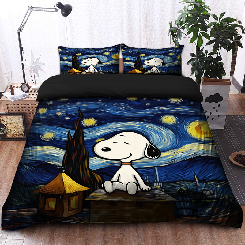Snoopy Starry Night Camping Bedding Set