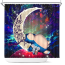 Snorlax Pokemon Sleep Love You To The Moon Galaxy Shower Curtain Nearkii