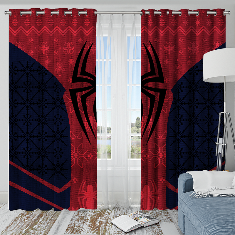 Spider Christmas Window Curtain