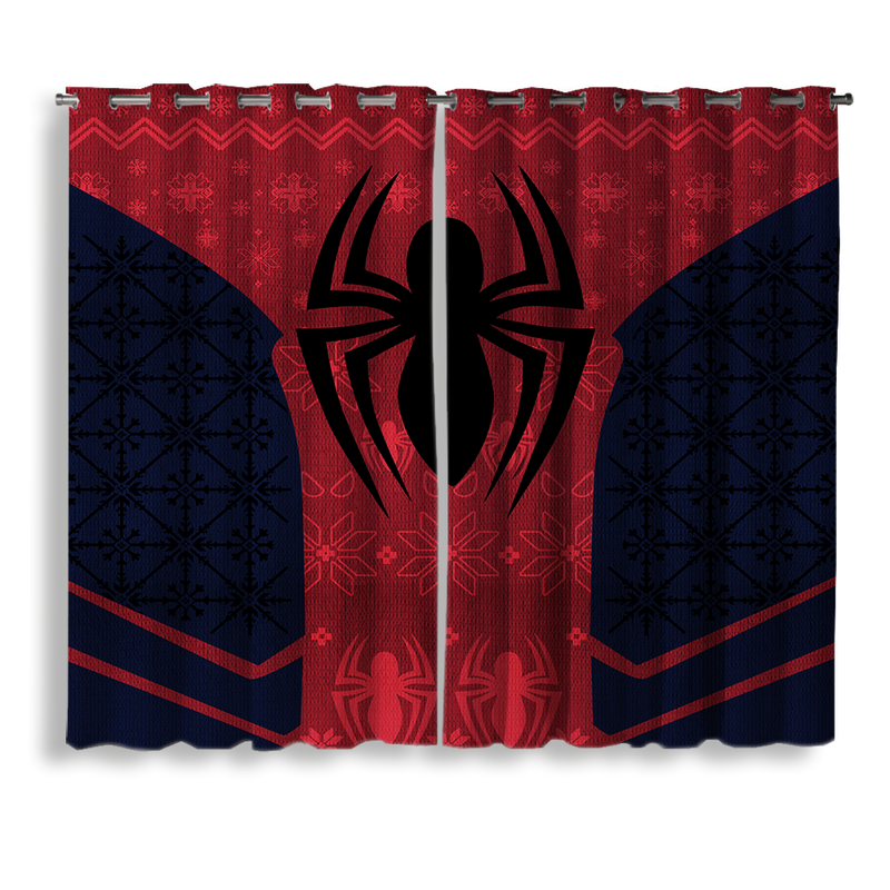 Spider Christmas Window Curtain