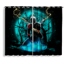 Spiderman Black Suit No Way Home Moonlight 1 Window Curtain