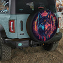 Spiritual Native American Wolf Jeep Car Spare Tire Cover