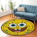 Funny Spongebob Face Round Rug