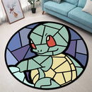 Pokemon Squirtle Stained Glass Round Rug