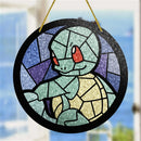 Squirtle Pokemon Round Stained Glass Suncatcher