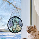 Squirtle Pokemon Round Stained Glass Suncatcher