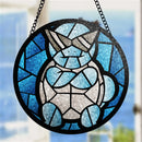 Squirtle Sunglasses Pokemon Round Stained Glass Suncatcher