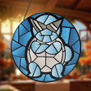 Squirtle Sunglasses Pokemon Round Stained Glass Suncatcher