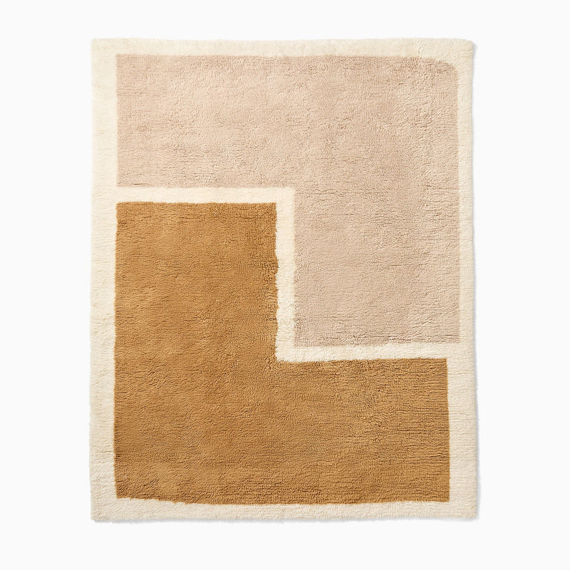 Stacked Shapes Shag Minimalist Rug Home Room Decor