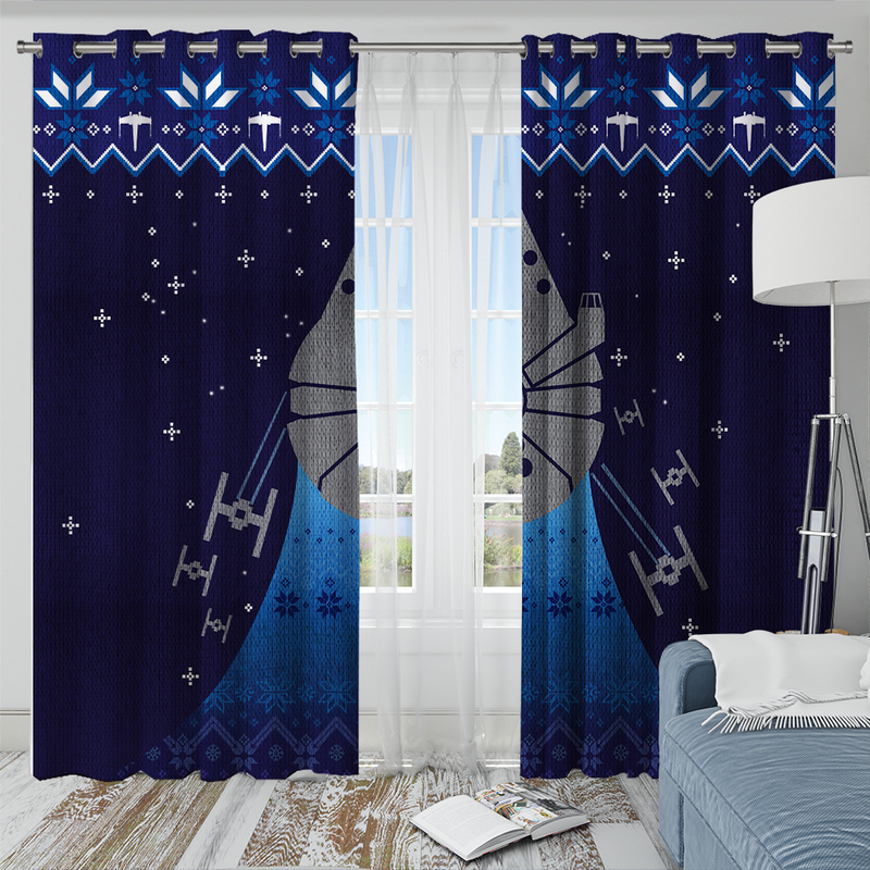 Star War Death Star Christmas Window Curtain