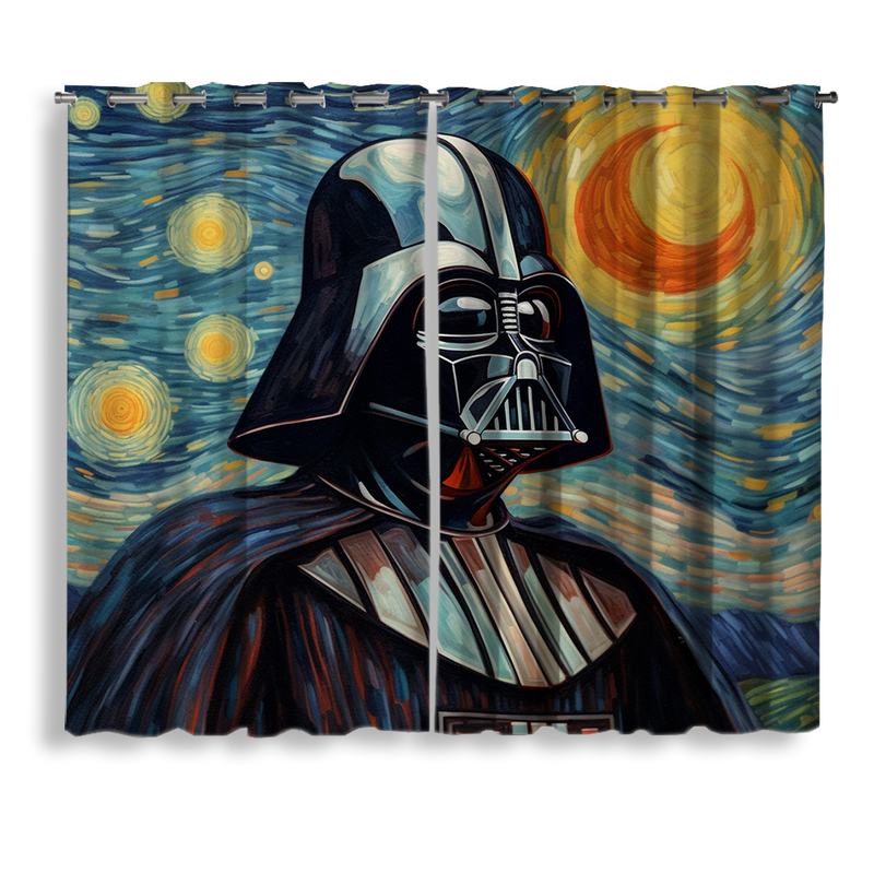 Darth Vader Starry Night Window Curtain