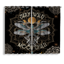 Stay Wild Moon Child Dragonfly Window Curtain
