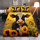 Sunflower Cow Quilt Bed Sets