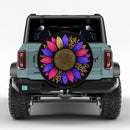 Colorful Sunflower Leopard Jeep Car Spare Tire Cover