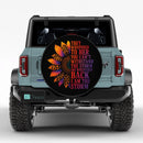 Sunflower Colorfull I Am The Storm Car Spare Tire Cover