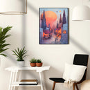 Dream City Watercolor - Living Room - Canvas Wall Art - Print - Wall Decor