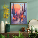 Dream City Watercolor - Living Room - Canvas Wall Art - Print - Wall Decor