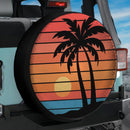 Sunset On Beach Jeep Car Spare Tire Cover