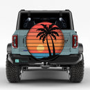 Sunset On Beach Jeep Car Spare Tire Cover
