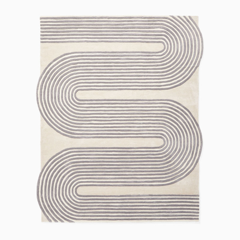 Swoosh Minimalist Rug Home Room Decor