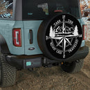 Take the Road Less Traveled Compass Mountain Jeep Car Spare Tire Cover