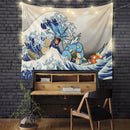 Gyarados Magikarp The Great Wave Japan Pokemon Tapestry