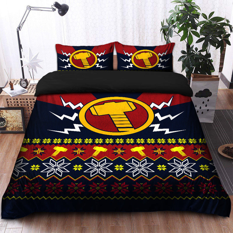 Thor Christmas Bedding Set Duvet Cover And 2 Pillowcases Nearkii