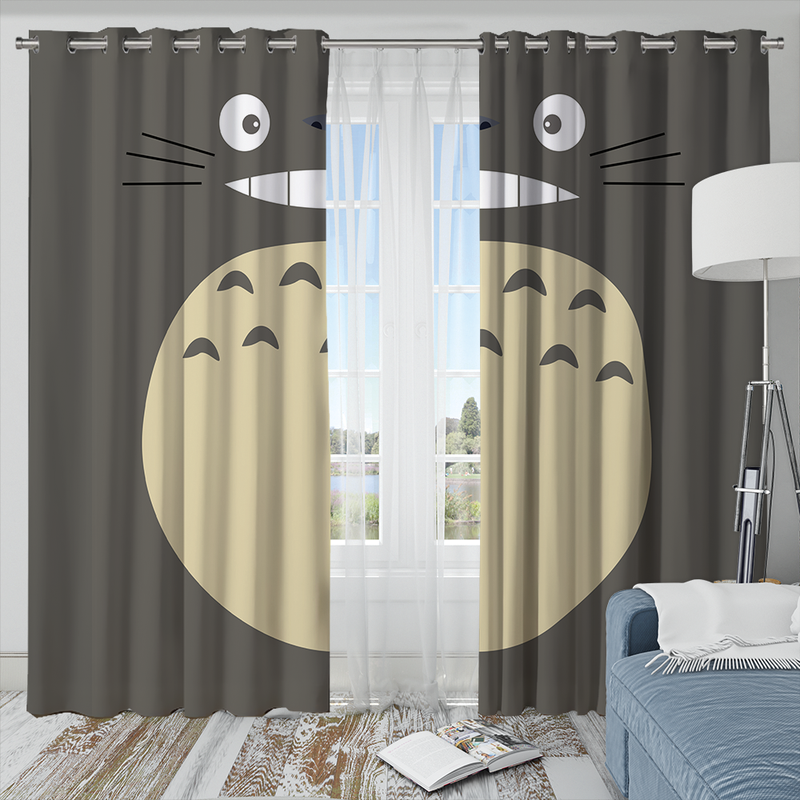 Totoro Face Window Curtain