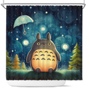 Totoro Starry Night Shower Curtain