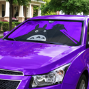 Totoro Ghibli Studio Hide Purple Car Auto Sunshades