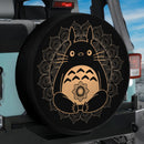 Mandala Meditating  Totoro Ghibli Jeep Car Spare Tire Cover